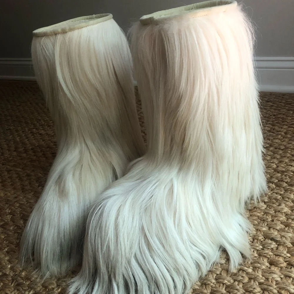 New: Vintage 90’s Yeti Goat Hair and Wool Boots. Size 41